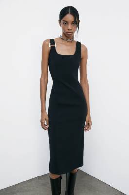 Petite robe mi-longue « Essential », Noir, Patrizia Pepe