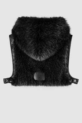 Soft hooded vest, Black, Patrizia Pepe