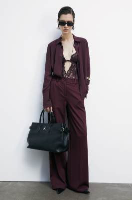 Camicia &quot;ESSENTIAL&quot; fluida in viscosa, Viola, Patrizia Pepe