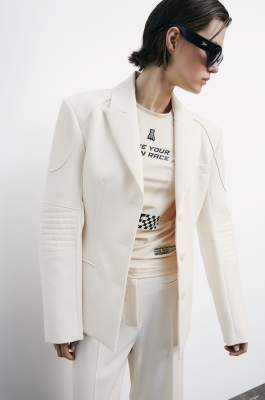 Racing jacket, White, Patrizia Pepe