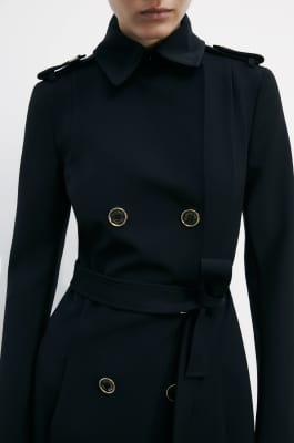 Trench, Nero, Patrizia Pepe