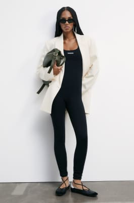 Slim jumpsuit in jersey, Black, Patrizia Pepe