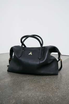 Borsa a bauletto New Business in pelle, Marrone, Patrizia Pepe