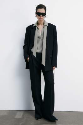 Viscose blouse with removable sash, Beige, Patrizia Pepe