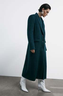Soft long coat, Green, Patrizia Pepe