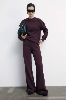 Flared sweatpants, Purple, Patrizia Pepe