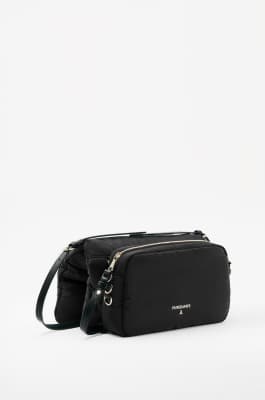 Borsa Sky Pillow Duo in nylon, Nero, Patrizia Pepe