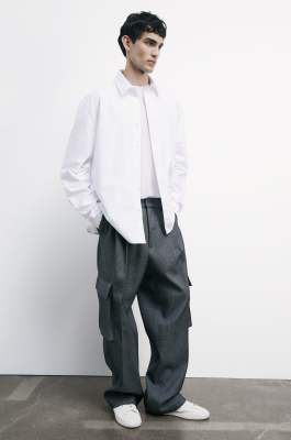 (IM)PERFECTION cargo style tailored pants, Grey, Patrizia Pepe