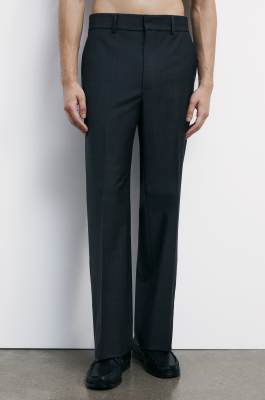 (IM)PERFECTION straight fit pants in cool wool, Grey, Patrizia Pepe
