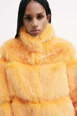Short fluffy jacket, Orange, Patrizia Pepe