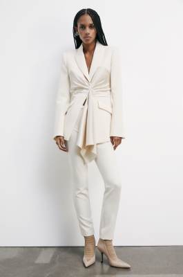 Skinny cigarette pants, White, Patrizia Pepe