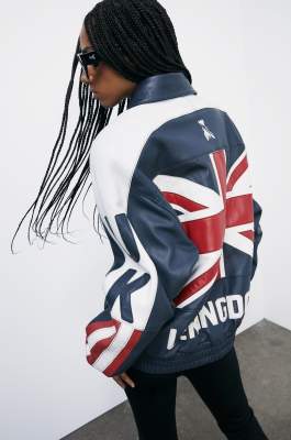 Bomber Jacket Flag UK, Blue, Patrizia Pepe
