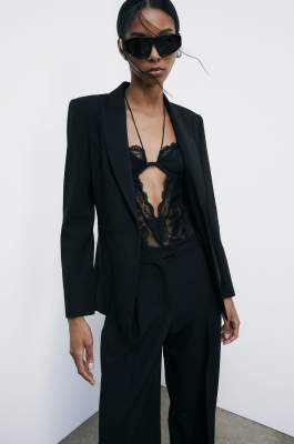 Radical Rose &quot;ESSENTIAL&quot; blazer, Black, Patrizia Pepe