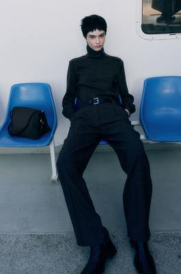 Structured pants with pleats, Brown, Patrizia Pepe