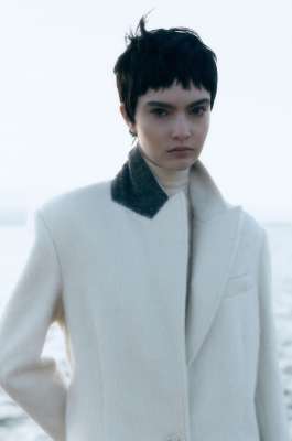 Soft wool-blend blazer, White, Patrizia Pepe