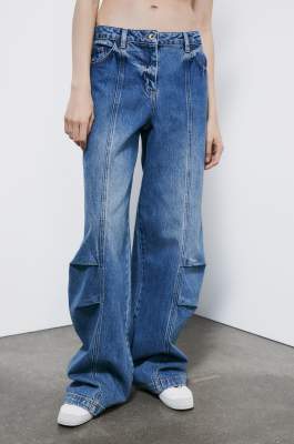Wide shaped jeans, Blue, Patrizia Pepe
