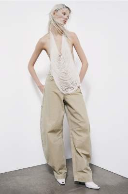 Cargo baggy jeans, Beige, Patrizia Pepe