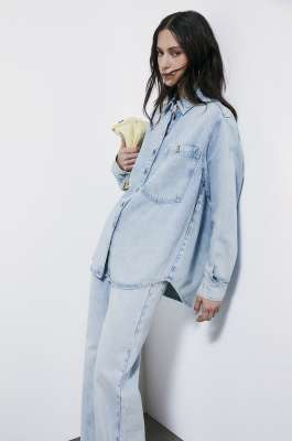 Soft denim shirt, Blue, Patrizia Pepe