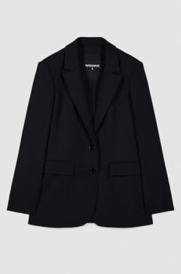 Blazer in structured twill, Black, Patrizia Pepe
