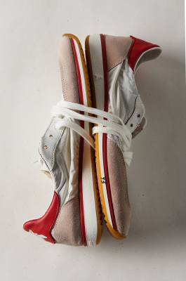 Running SKIN Sneakers '93 in nylon, White/Red, Patrizia Pepe