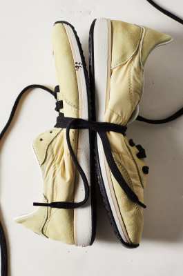 Running SKIN Sneakers '93 in nylon, Vanilla/Black, Patrizia Pepe