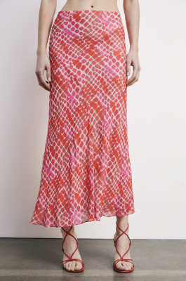Fluid midi skirt with Croco print, Abstract Fantasy, Patrizia Pepe