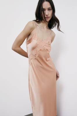 Silk slip dress, Pink, Patrizia Pepe