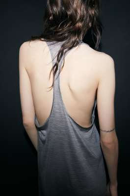 The Long Tanktop Dress, Gris moyen m&eacute;lang&eacute;, Patrizia Pepe