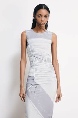 Midi dress with wave print, Abstract Fantasy, Patrizia Pepe