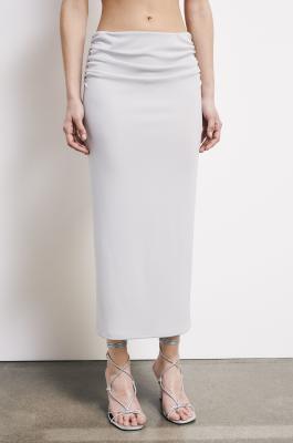 Draped fitted midi skirt, Grey, Patrizia Pepe