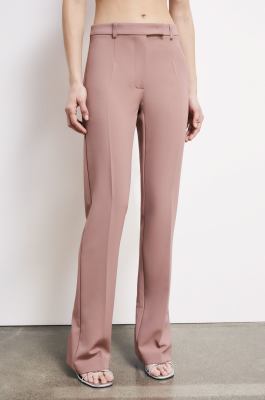 Slim cr&ecirc;pe trousers, Pink, Patrizia Pepe