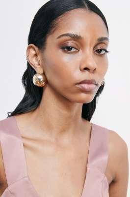 Sphere Earrings, Gold, Patrizia Pepe