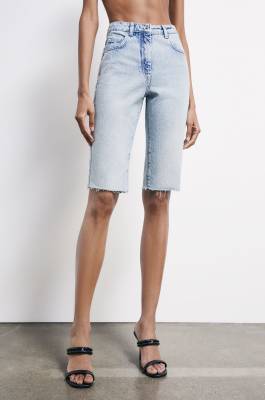 Denim bermuda shorts, Light Blue, Patrizia Pepe