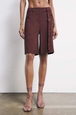 Tencel bermuda shorts, Brown, Patrizia Pepe
