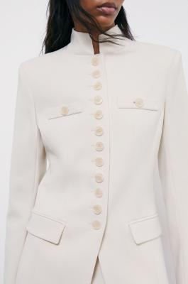 Radical Rose Officier jacket, White, Patrizia Pepe