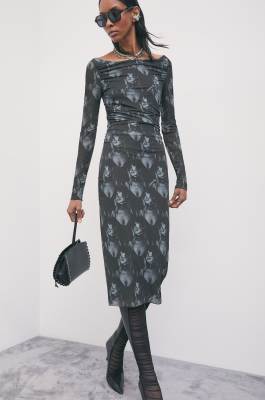 Midi dress with Patrizia all-over print, Abstract Fantasy, Patrizia Pepe