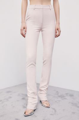 Pantalon slim en cr&ecirc;pe stretch, Rose, Patrizia Pepe