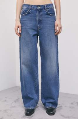 Low-waisted straight-leg jeans, Blue, Patrizia Pepe