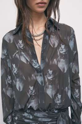 Mini dress with sash and Patrizia all-over print, Abstract Fantasy, Patrizia Pepe