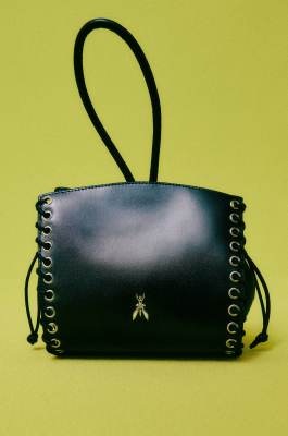 Leather clutch, Black, Patrizia Pepe