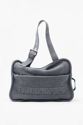 (IM)PERFECTION suede shopping bag, Grey, Patrizia Pepe