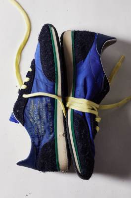 Running SKIN sneakers in nylon and suede, Blue/Purple, Patrizia Pepe