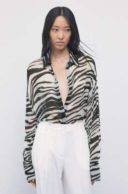 Sheer zebra shirt, Abstract Fantasy, Patrizia Pepe