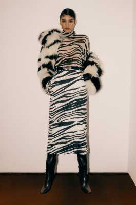 Zebra-print midi skirt, Abstract Fantasy, Patrizia Pepe
