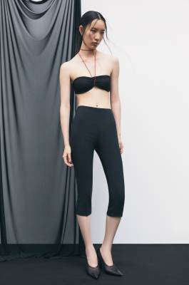 &ldquo;My SKIN Tailoring&rdquo; stretch-cr&ecirc;pe capri trousers, Black, Patrizia Pepe
