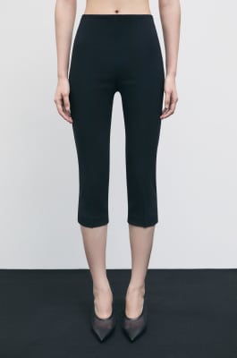 &ldquo;My SKIN Tailoring&rdquo; stretch-cr&ecirc;pe capri trousers, Black, Patrizia Pepe