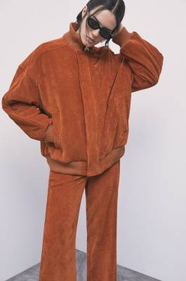 Padded bomber jacket, Dark orange, Patrizia Pepe