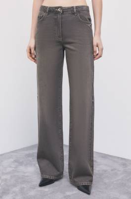 Low-rise wide-leg jeans, Brown, Patrizia Pepe