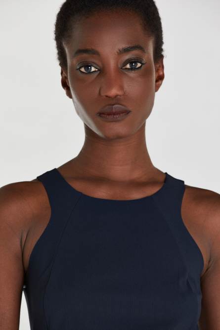 Платье-футляр миди, Синий, Patrizia Pepe