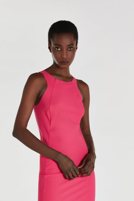 Платье-футляр миди, Розовый, Patrizia Pepe